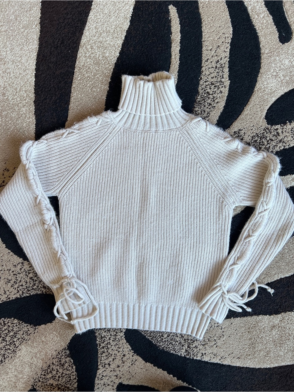 Pink Martini Cable Knit Turtleneck Sweater